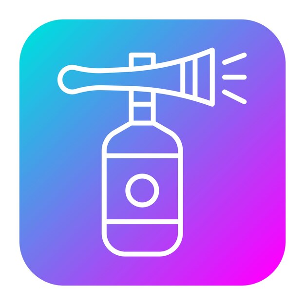 El icono del vector de cuerno de aire se puede usar para el conjunto de iconos de fútbol