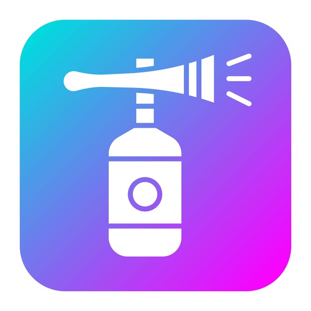 El icono del vector de cuerno de aire se puede usar para el conjunto de iconos de fútbol