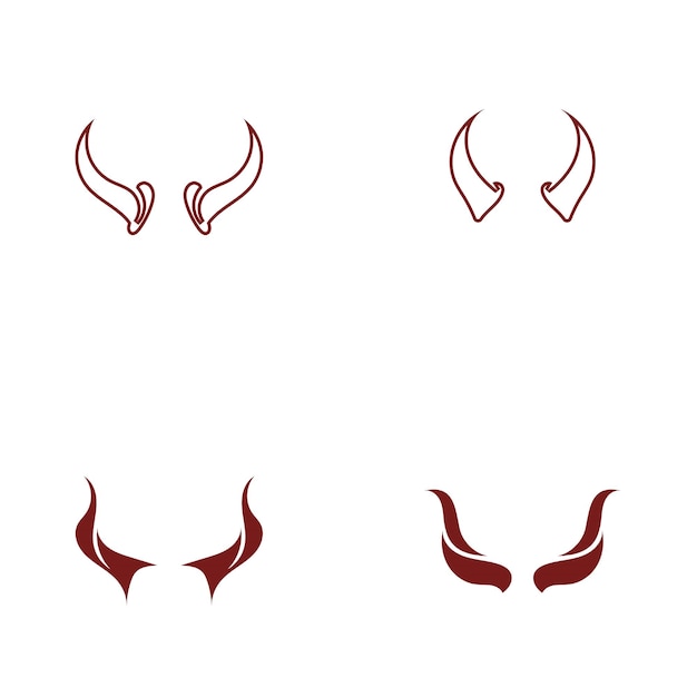 Icono de vector de cuerno de diablo