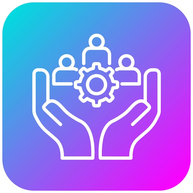 El icono del vector cultural del lugar de trabajo se puede utilizar para el conjunto de iconos de caridad