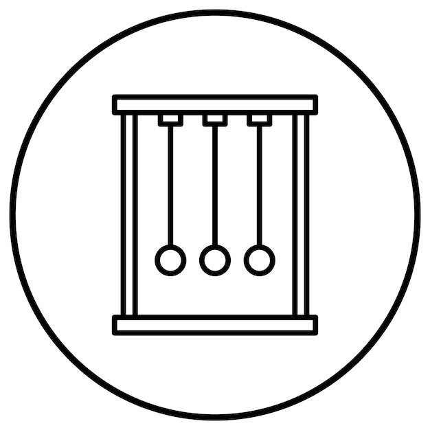 El icono del vector de la cuna se puede utilizar para el conjunto de iconos de Investigación y Ciencia