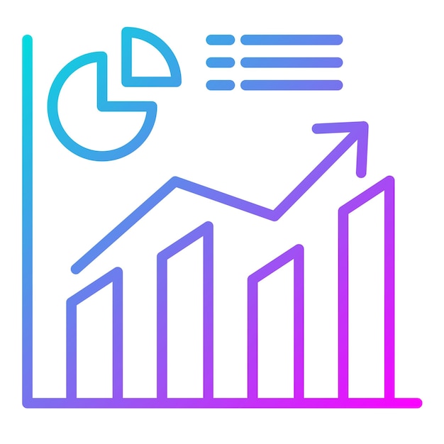 El icono del vector de cuota de mercado se puede utilizar para el conjunto de iconos de rendimiento empresarial
