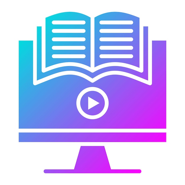 El icono del vector del curso se puede utilizar para el conjunto de iconos de formación empresarial