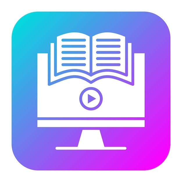 El icono del vector del curso se puede utilizar para el conjunto de iconos de formación empresarial
