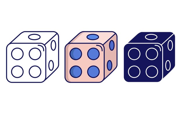 Icono de vector de dados