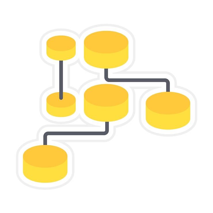 Vector el icono del vector de datos no estructurado se puede utilizar para el conjunto de iconos de análisis de datos