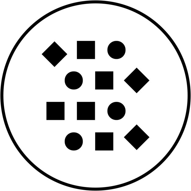 El icono del vector de datos no estructurado se puede utilizar para el conjunto de iconos de análisis de datos