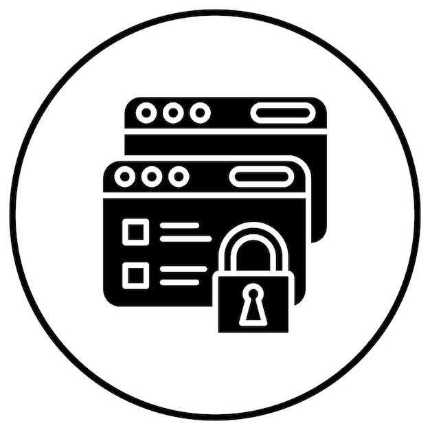 El icono del vector de datos de seguridad se puede utilizar para el conjunto de iconos de protección y seguridad