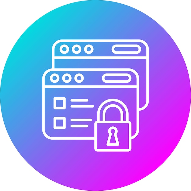 El icono del vector de datos de seguridad se puede utilizar para el conjunto de iconos de protección y seguridad