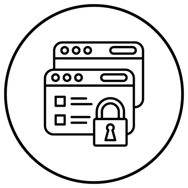El icono del vector de datos de seguridad se puede utilizar para el conjunto de iconos de protección y seguridad