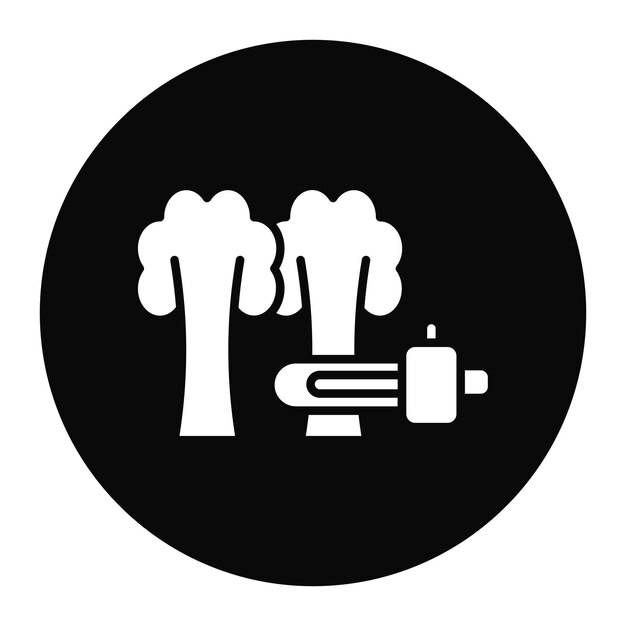 El icono del vector de deforestación se puede usar para el conjunto de iconos del calentamiento global