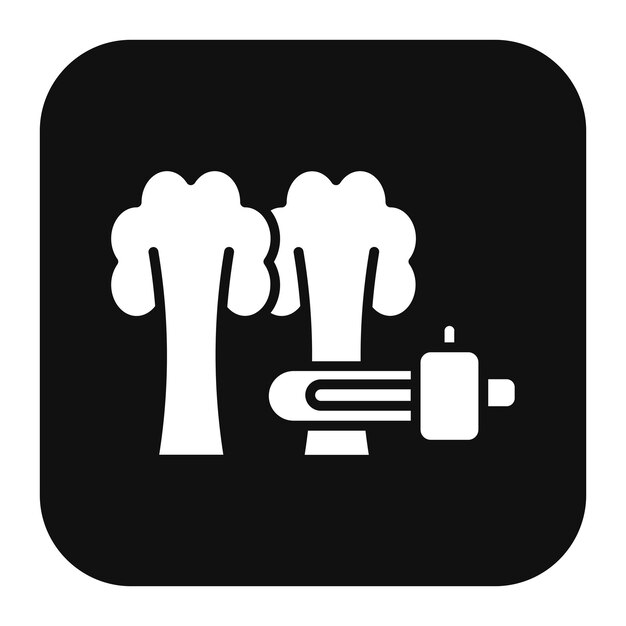 El icono del vector de deforestación se puede usar para el conjunto de iconos del calentamiento global