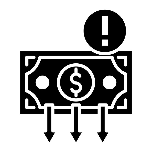 El icono del vector de depreciación se puede utilizar para el conjunto de iconos de crédito y préstamo