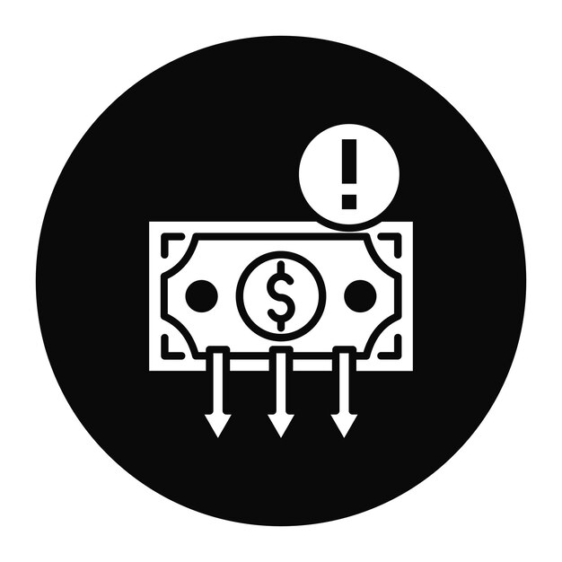 El icono del vector de depreciación se puede utilizar para el conjunto de iconos de crédito y préstamo