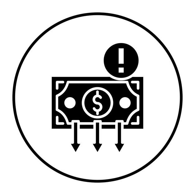 El icono del vector de depreciación se puede utilizar para el conjunto de iconos de crédito y préstamo