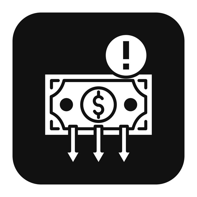 El icono del vector de depreciación se puede utilizar para el conjunto de iconos de crédito y préstamo