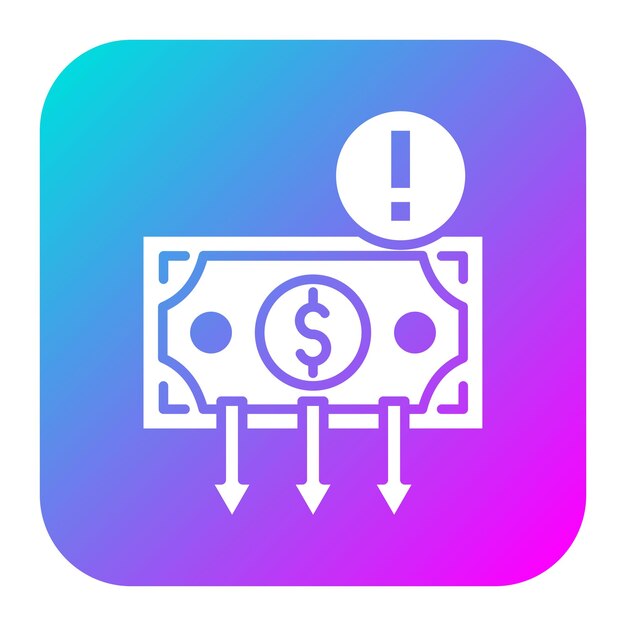 El icono del vector de depreciación se puede utilizar para el conjunto de iconos de crédito y préstamo