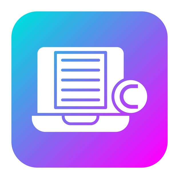 El icono del vector de derechos de autor se puede utilizar para el conjunto de iconos de literatura
