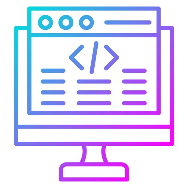 El icono del vector de desarrollo de Back End se puede usar para el conjunto de iconos sin código