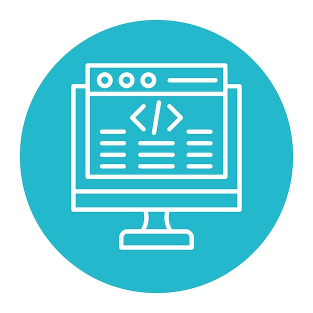 El icono del vector de desarrollo de Back End se puede usar para el conjunto de iconos sin código