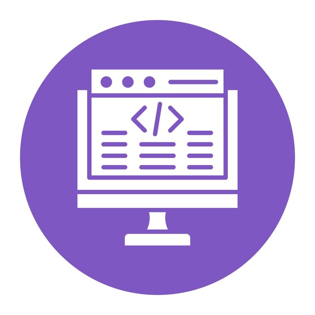 El icono del vector de desarrollo de Back End se puede usar para el conjunto de iconos sin código