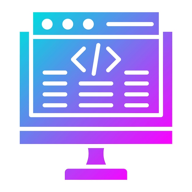 El icono del vector de desarrollo de Back End se puede usar para el conjunto de iconos sin código