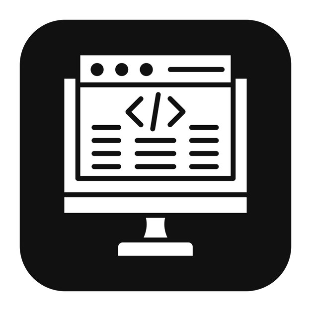 El icono del vector de desarrollo de Back End se puede usar para el conjunto de iconos sin código