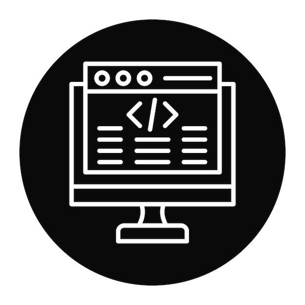 El icono del vector de desarrollo de Back End se puede usar para el conjunto de iconos sin código