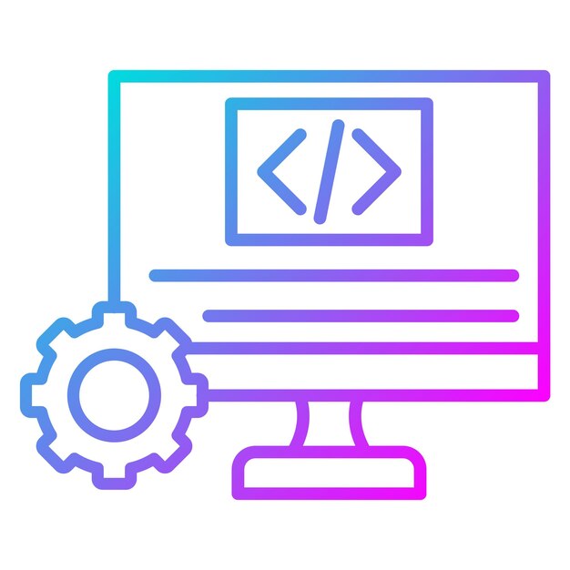 El icono del vector de desarrollo de código libre se puede utilizar para el conjunto de iconos sin código