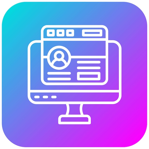 El icono del vector de desarrollo de frontend se puede utilizar para el conjunto de iconos de programación informática