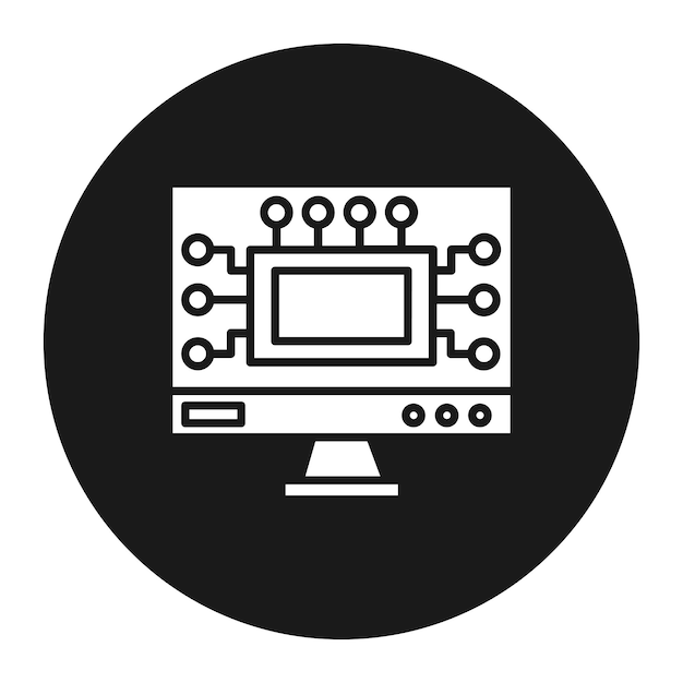 El icono del vector de desarrollo de software se puede utilizar para el conjunto de iconos de codificación y desarrollo