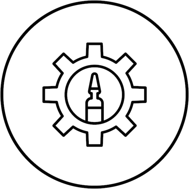 El icono del vector de desarrollo de la vacuna se puede utilizar para el conjunto de iconos de enfermedades infecciosas