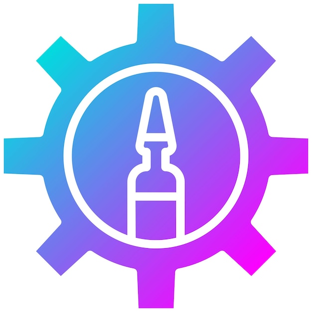 El icono del vector de desarrollo de la vacuna se puede utilizar para el conjunto de iconos de enfermedades infecciosas