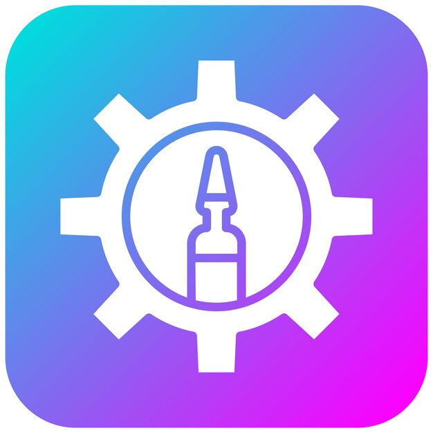 El icono del vector de desarrollo de la vacuna se puede utilizar para el conjunto de iconos de enfermedades infecciosas