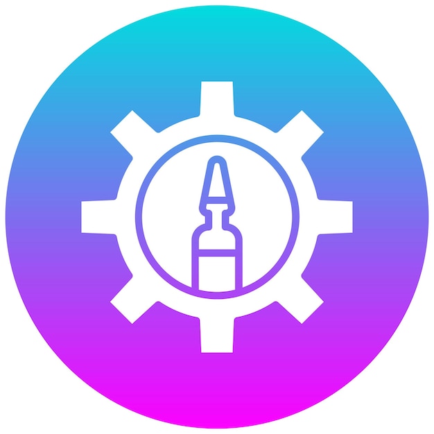 El icono del vector de desarrollo de la vacuna se puede utilizar para el conjunto de iconos de enfermedades infecciosas