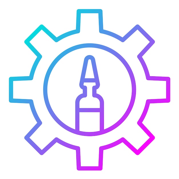 El icono del vector de desarrollo de la vacuna se puede utilizar para el conjunto de iconos de enfermedades infecciosas