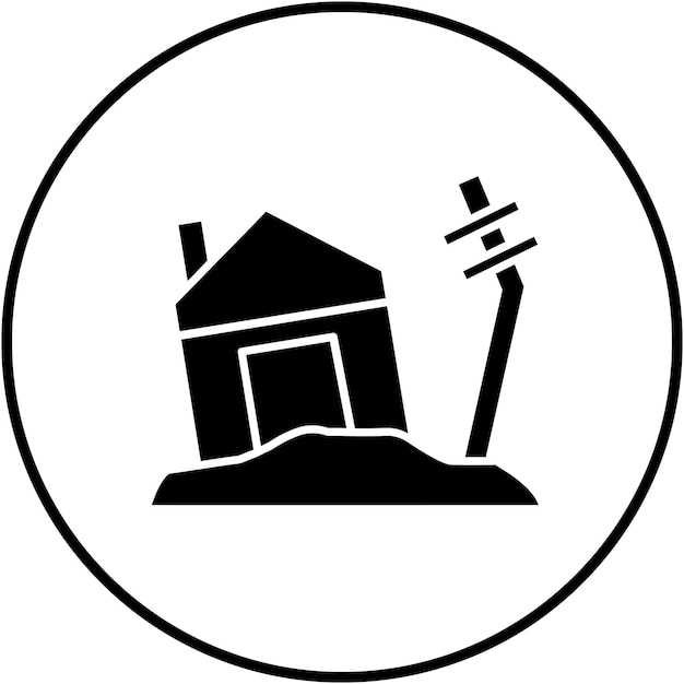El icono del vector de desastres naturales se puede usar para el conjunto de iconos de desastres naturais
