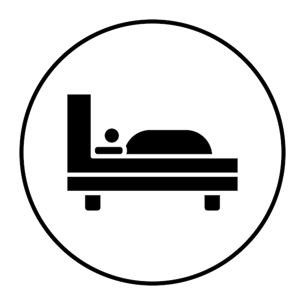 El icono del vector de descanso se puede utilizar para el conjunto de iconos de comodidad
