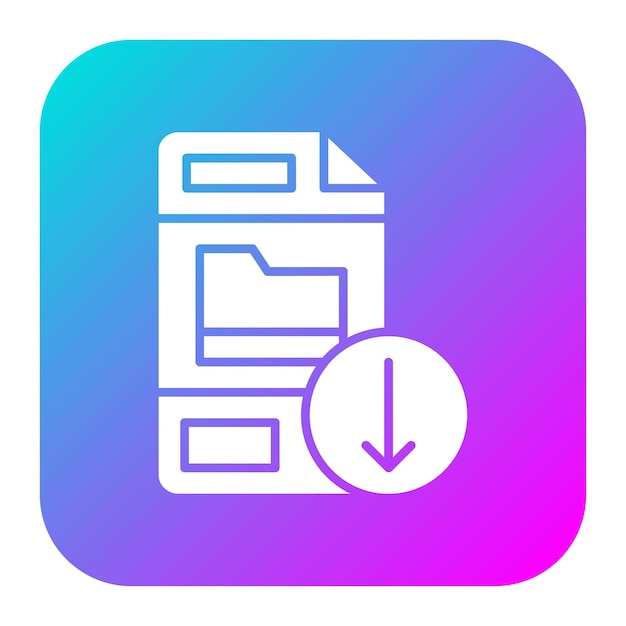 El icono de vector de descarga de archivo se puede utilizar para el conjunto de iconos de alojamiento web