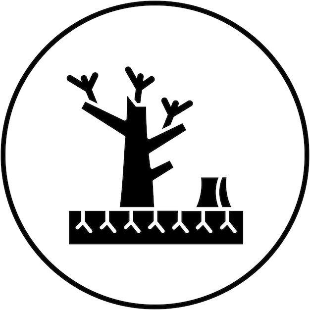 El icono del vector de desertificación se puede usar para el conjunto de iconos de desastres naturales
