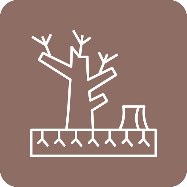 El icono del vector de desertificación se puede usar para el conjunto de iconos de desastres naturales