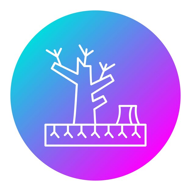 El icono del vector de desertificación se puede usar para el conjunto de iconos de desastres naturales