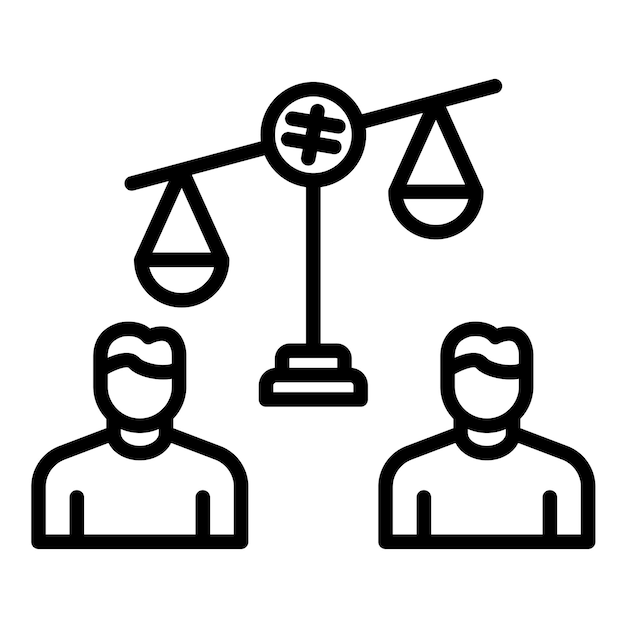 El icono del vector de desigualdad se puede usar para el conjunto de iconos de sin techo