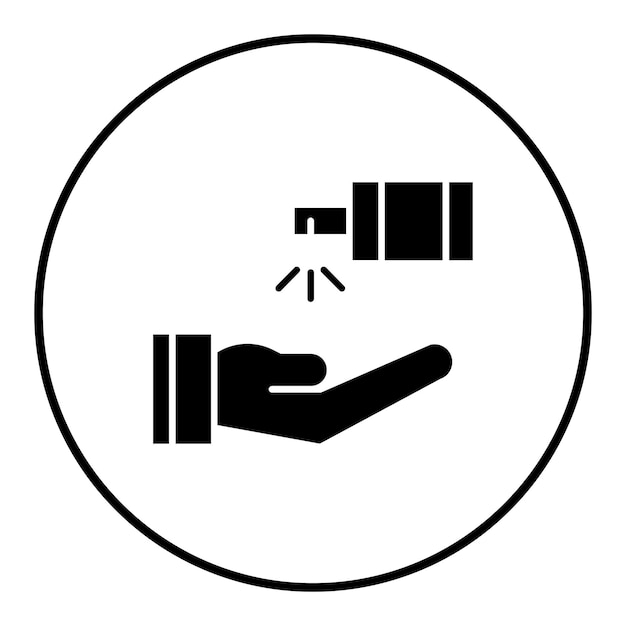 Vector el icono del vector de desinfectante de manos se puede utilizar para el conjunto de iconos de la rutina de higiene