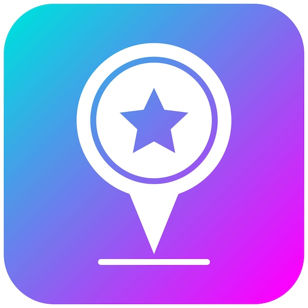 El icono del vector de destino favorito se puede utilizar para el conjunto de iconos de mapa y navegación