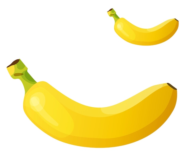 Icono de vector detallado de plátano aislado en blanco