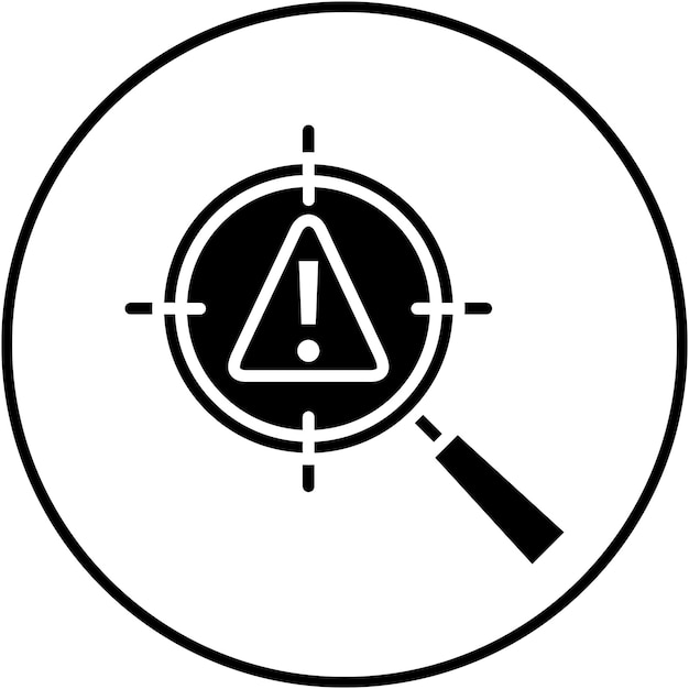 El icono del vector de detección de amenazas se puede utilizar para el conjunto de iconos de gestión de riesgos