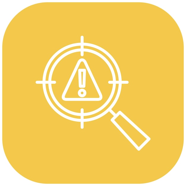El icono del vector de detección de amenazas se puede utilizar para el conjunto de iconos de gestión de riesgos