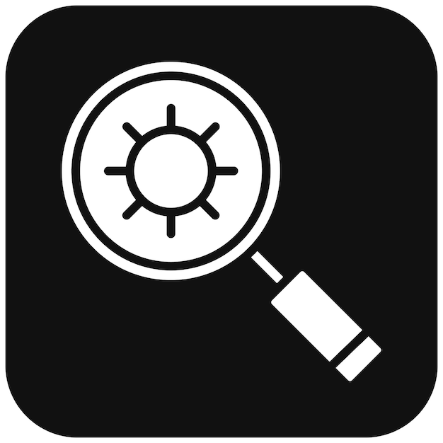 El icono del vector de detección de patógenos se puede utilizar para el conjunto de iconos de enfermedades infecciosas