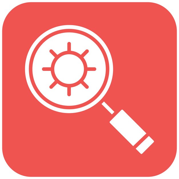El icono del vector de detección de patógenos se puede utilizar para el conjunto de iconos de enfermedades infecciosas
